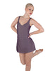 Solid Lycra Align Strap Dress with Pocket Shorts