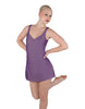 Solid Lycra Align Strap Dress with Pocket Shorts
