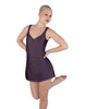 Solid Lycra Align Strap Dress with Pocket Shorts