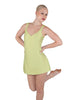 Solid Lycra Align Strap Dress with Pocket Shorts