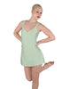 Solid Lycra Align Strap Dress with Pocket Shorts