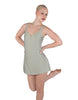 Solid Lycra Align Strap Dress with Pocket Shorts