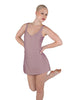 Solid Lycra Align Strap Dress with Pocket Shorts