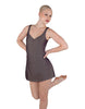 Solid Lycra Align Strap Dress with Pocket Shorts