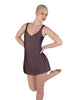 Solid Lycra Align Strap Dress with Pocket Shorts