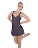 Solid Lycra Align Strap Dress with Pocket Shorts