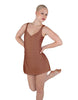 Solid Lycra Align Strap Dress with Pocket Shorts