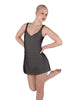 Solid Lycra Align Strap Dress with Pocket Shorts