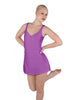 Solid Lycra Align Strap Dress with Pocket Shorts