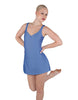 Solid Lycra Align Strap Dress with Pocket Shorts