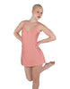 Solid Lycra Align Strap Dress with Pocket Shorts