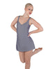 Solid Lycra Align Strap Dress with Pocket Shorts