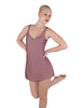 Solid Lycra Align Strap Dress with Pocket Shorts