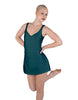 Solid Lycra Align Strap Dress with Pocket Shorts