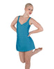 Solid Lycra Align Strap Dress with Pocket Shorts