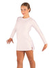 Solid Lycra LS Round Neck Dress with Open Back and Side Slits w/attached shorts