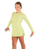 Solid Lycra LS Round Neck Dress with Open Back and Side Slits w/attached shorts