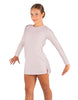 Solid Lycra LS Round Neck Dress with Open Back and Side Slits w/attached shorts
