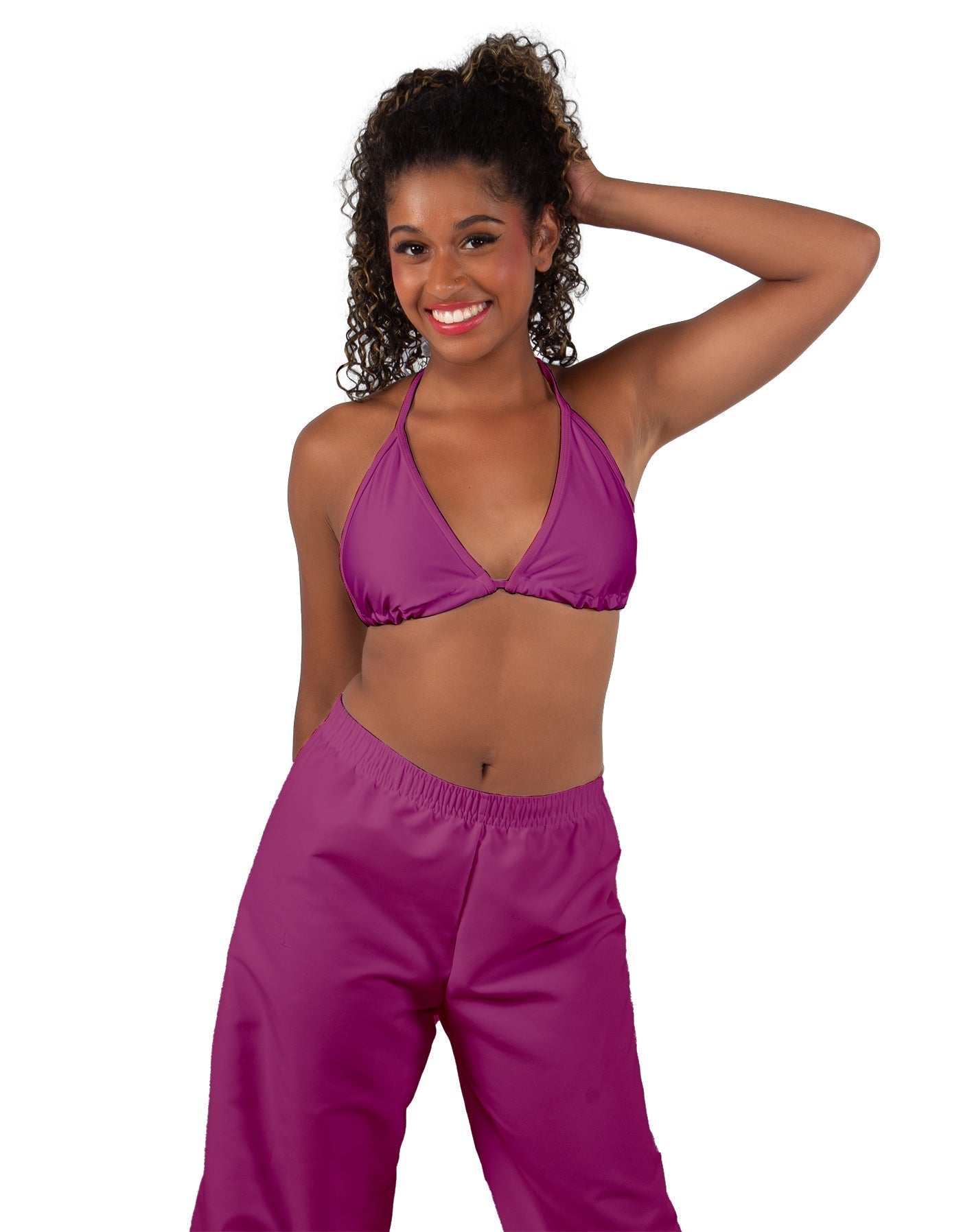 Solid Lycra String Bikini Bra