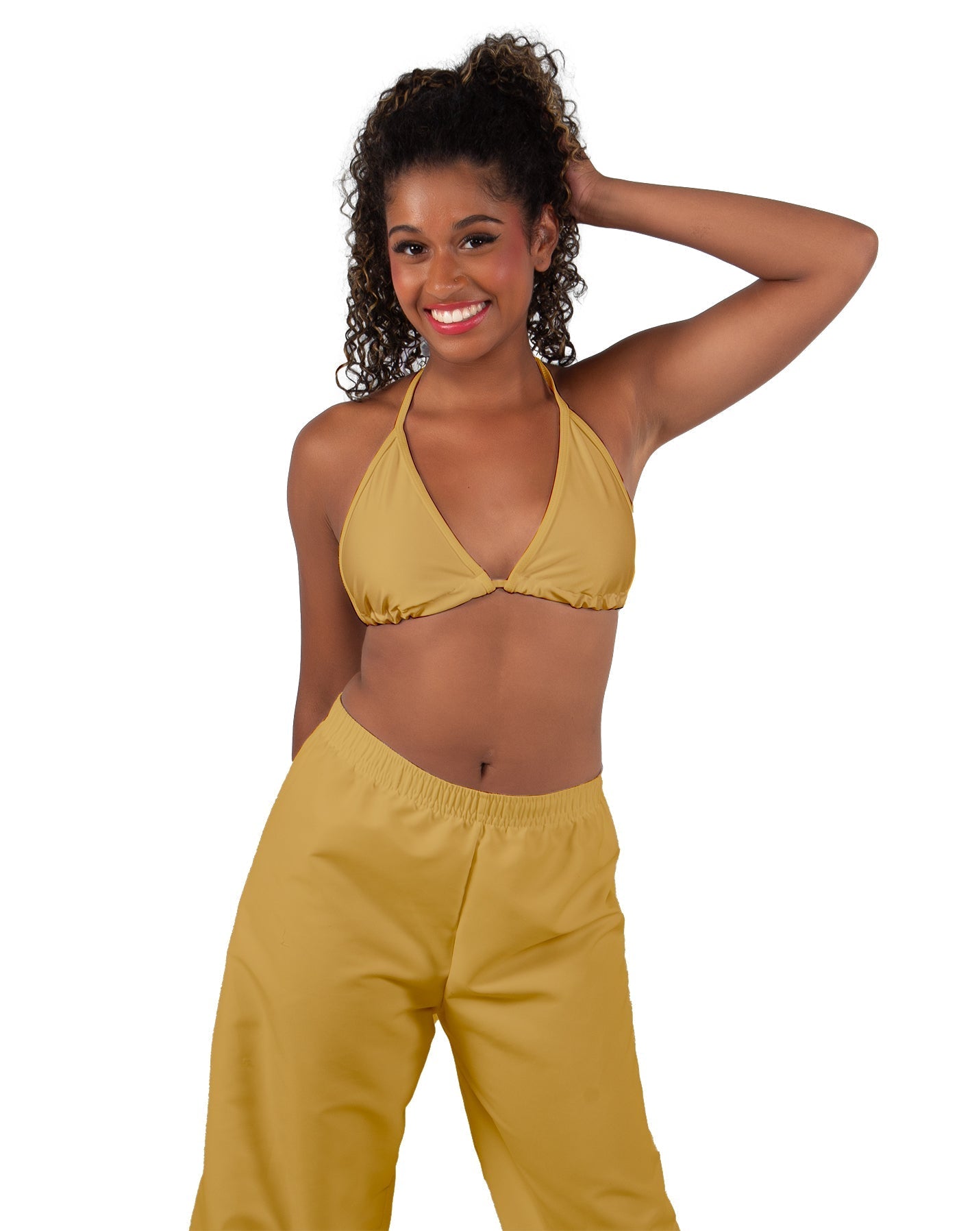 Solid Lycra String Bikini Bra