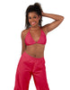 Solid Lycra String Bikini Bra