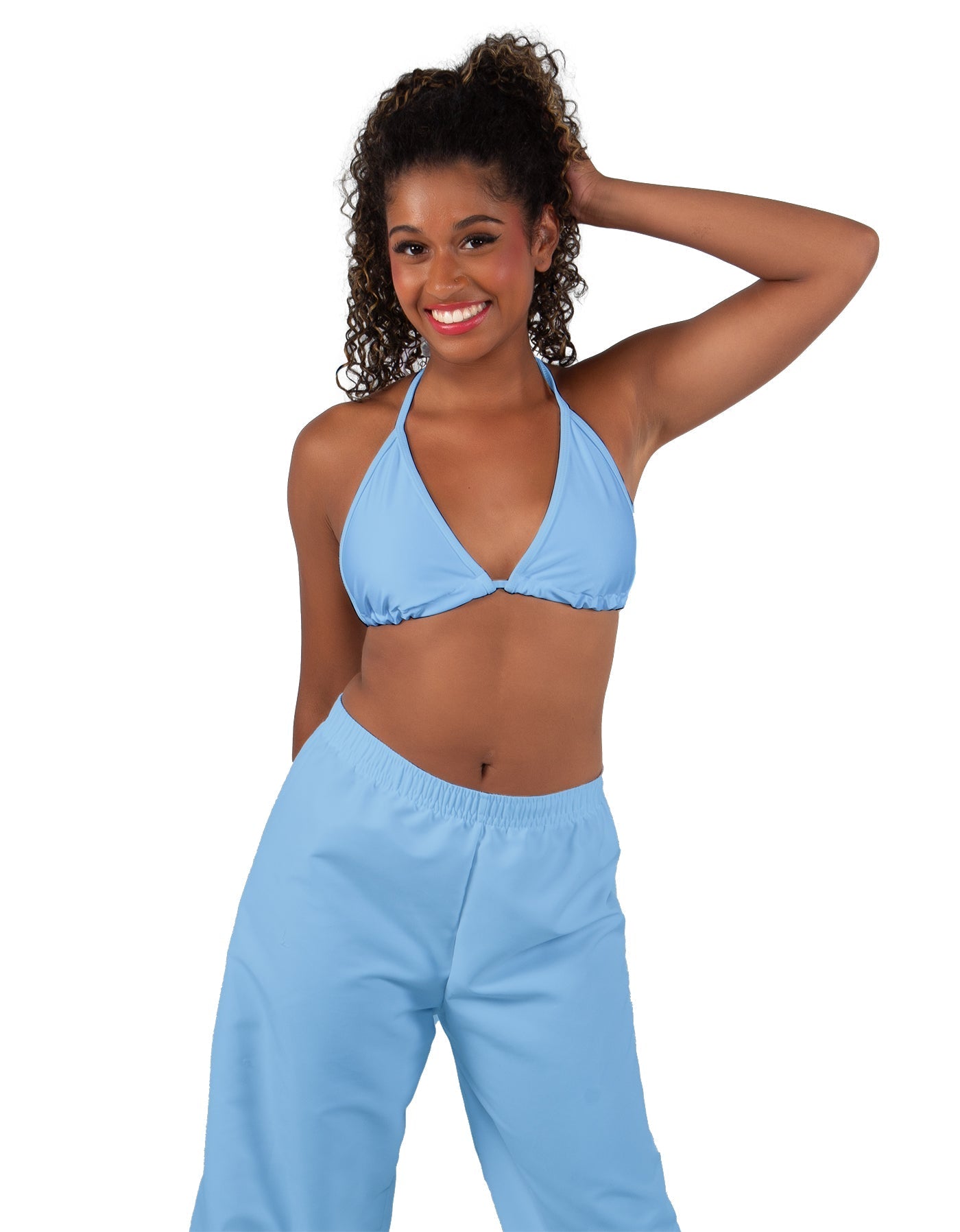 Solid Lycra String Bikini Bra