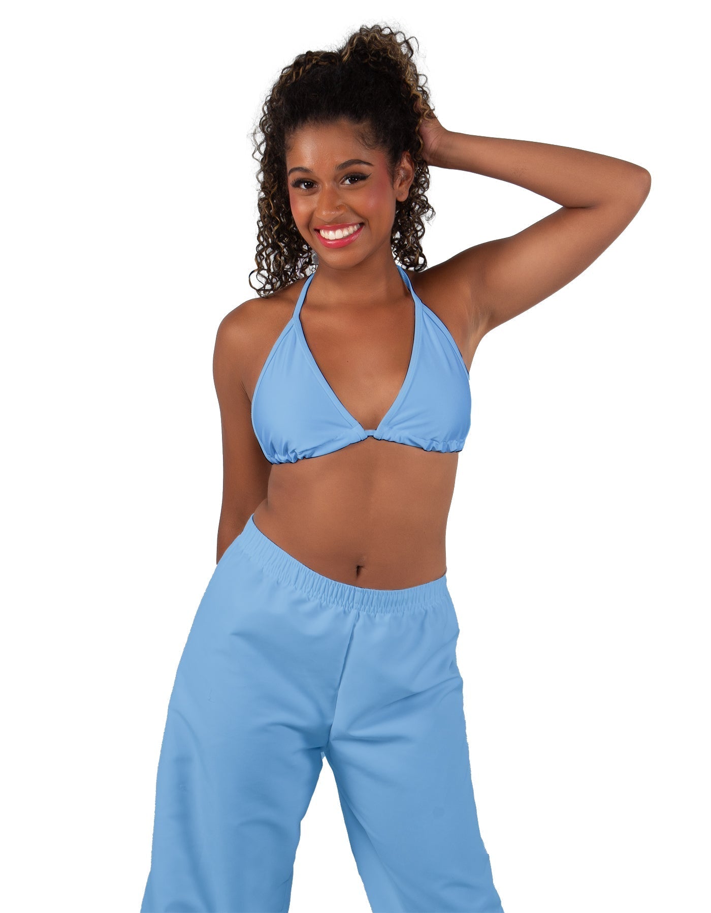 Solid Lycra String Bikini Bra