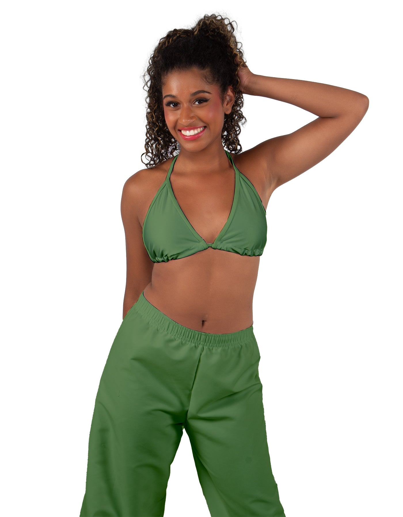 Solid Lycra String Bikini Bra