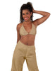 Solid Lycra String Bikini Bra