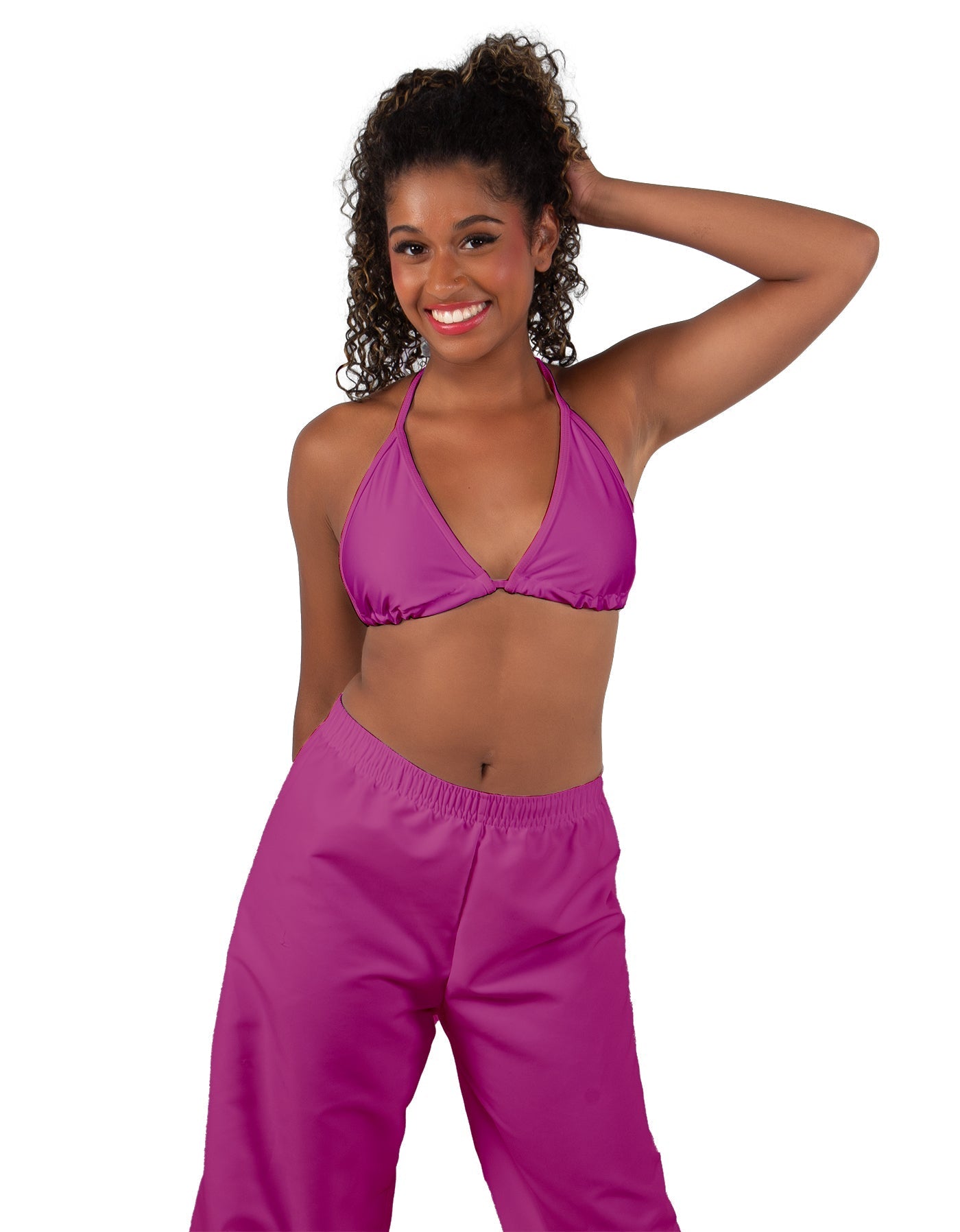 Solid Lycra String Bikini Bra