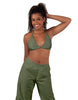 Solid Lycra String Bikini Bra