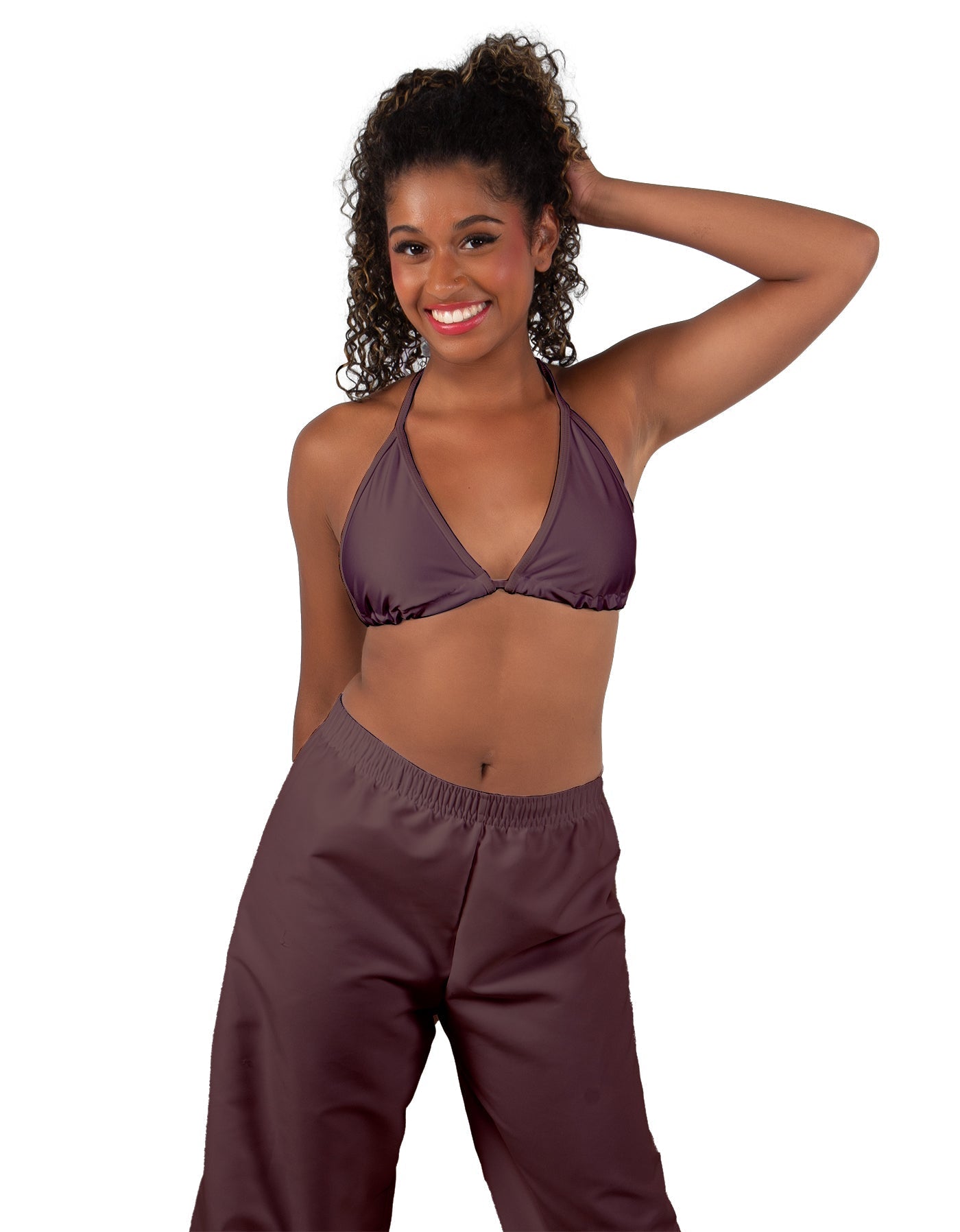 Solid Lycra String Bikini Bra