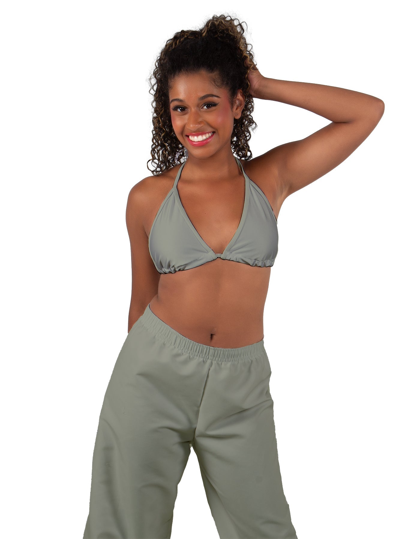 Solid Lycra String Bikini Bra