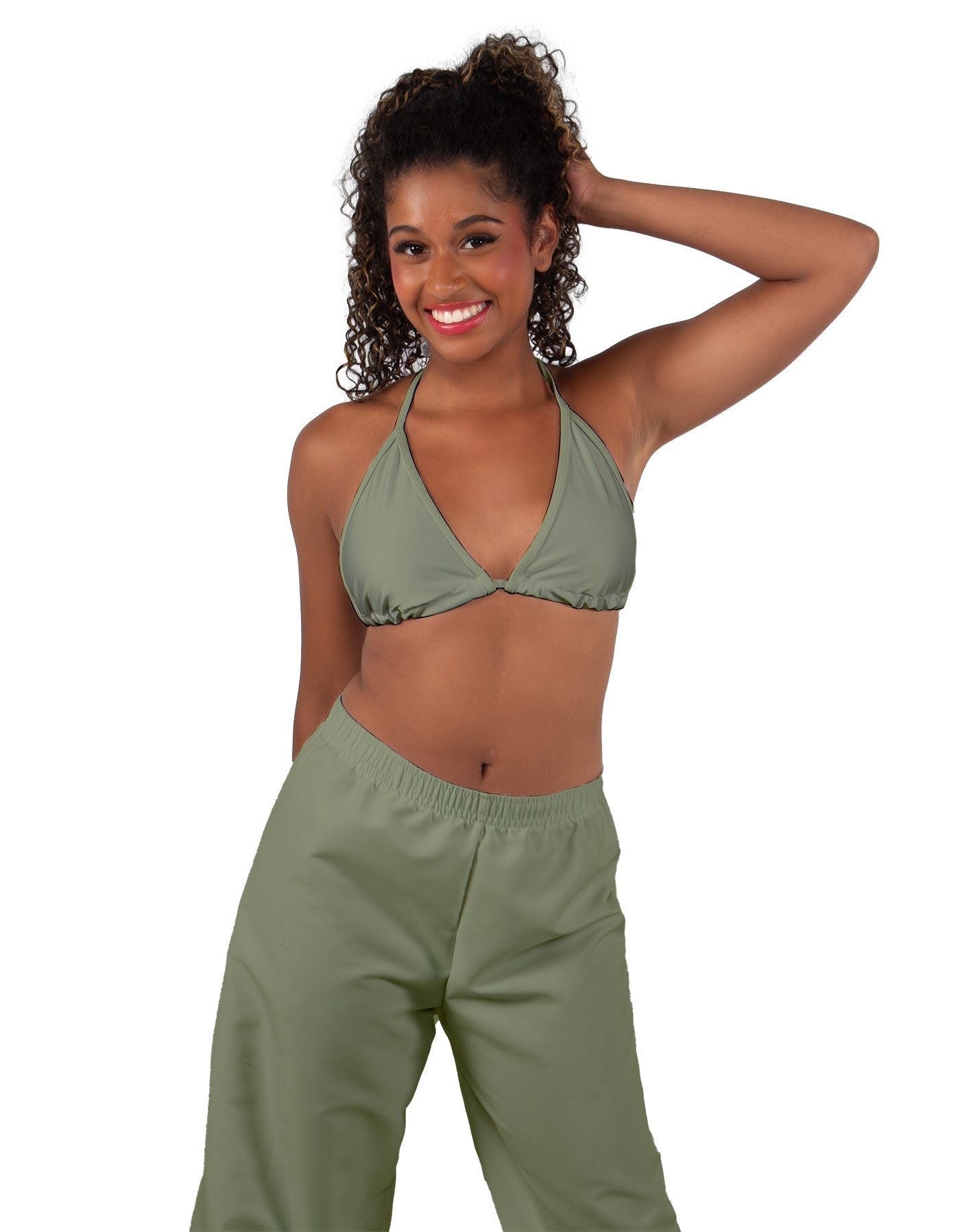 Solid Lycra String Bikini Bra