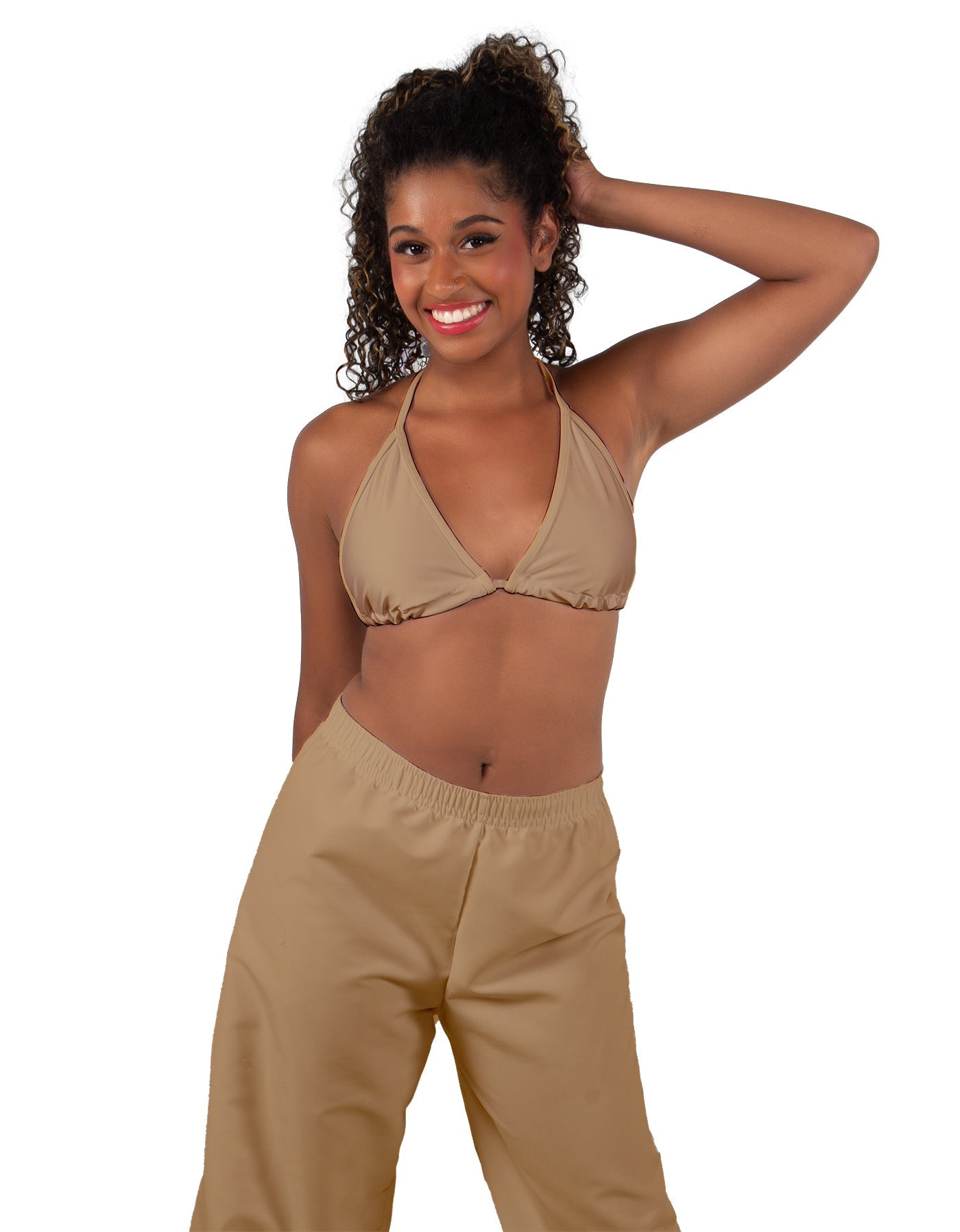 Solid Lycra String Bikini Bra