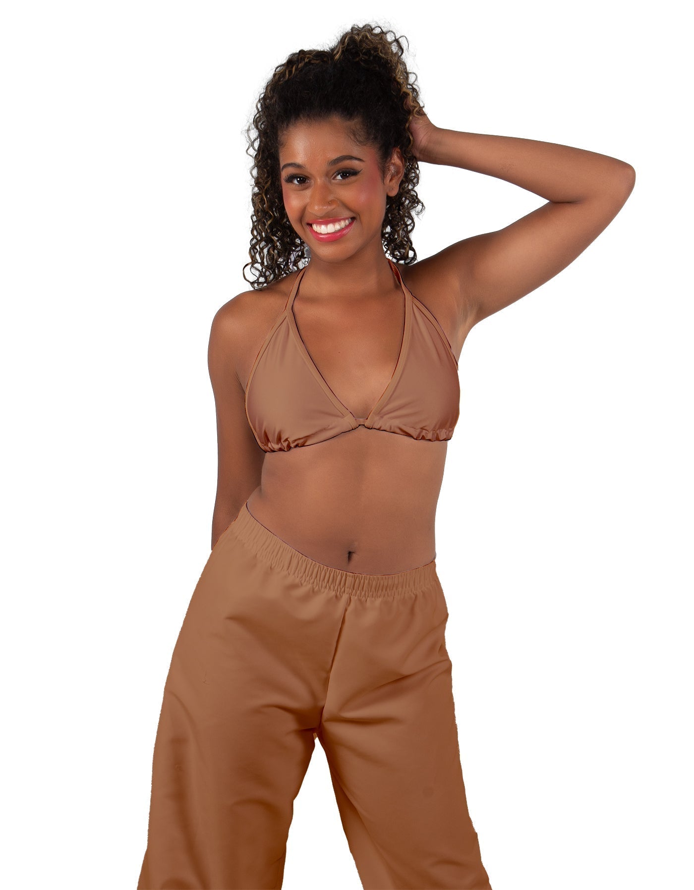 Solid Lycra String Bikini Bra