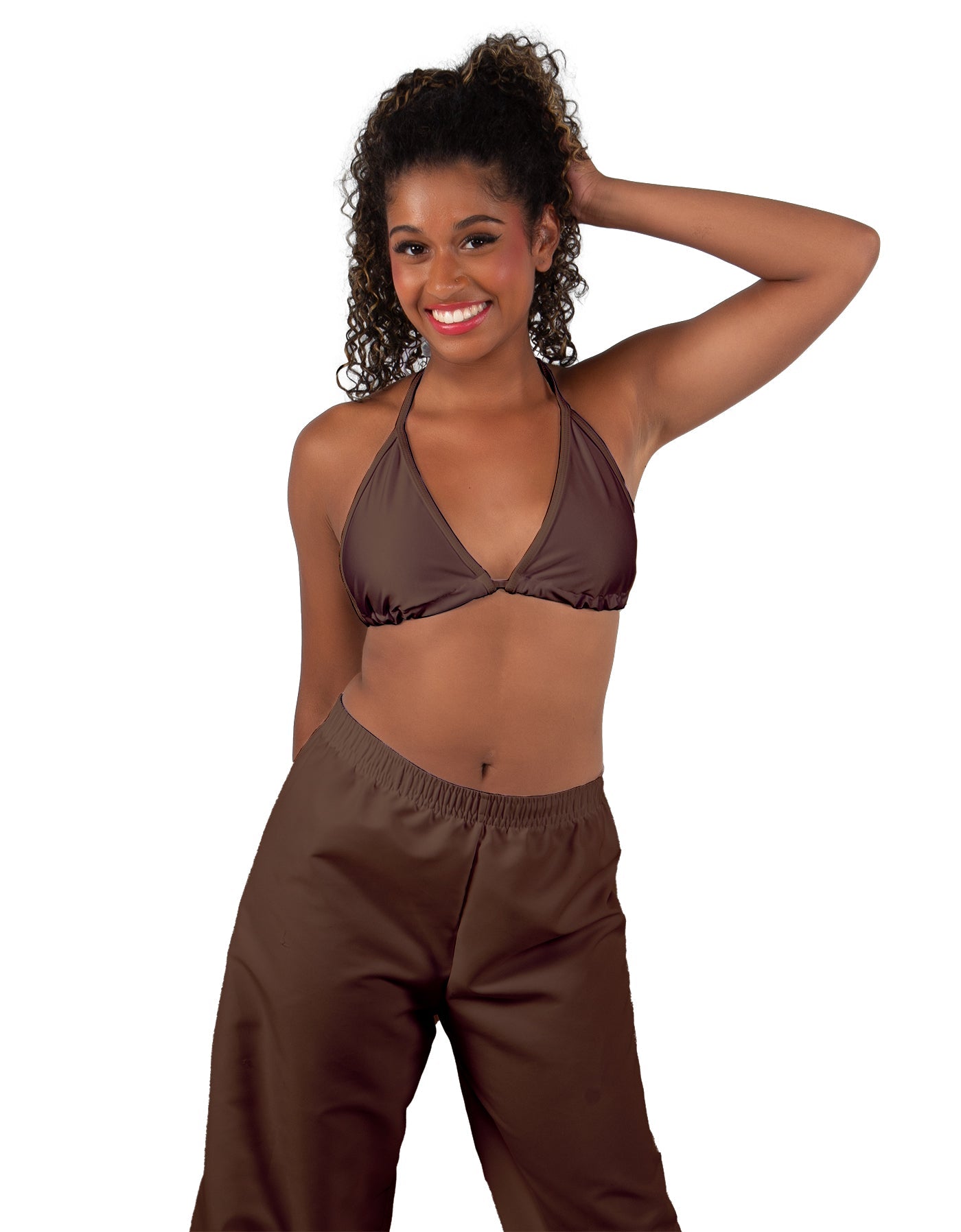 Solid Lycra String Bikini Bra