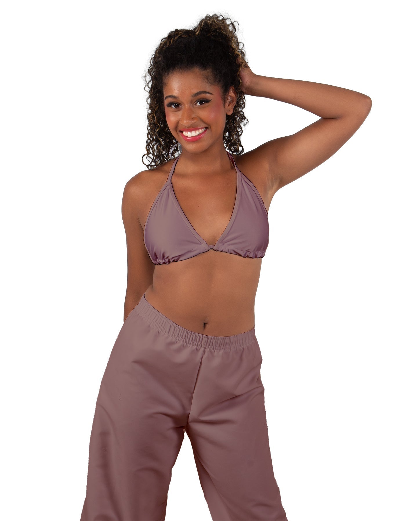 Solid Lycra String Bikini Bra