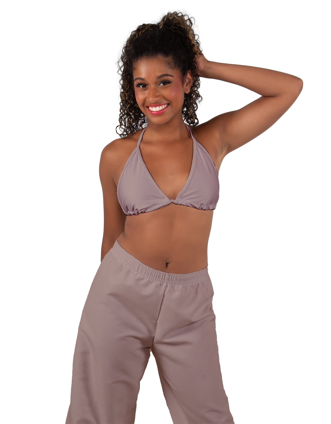 Solid Lycra String Bikini Bra