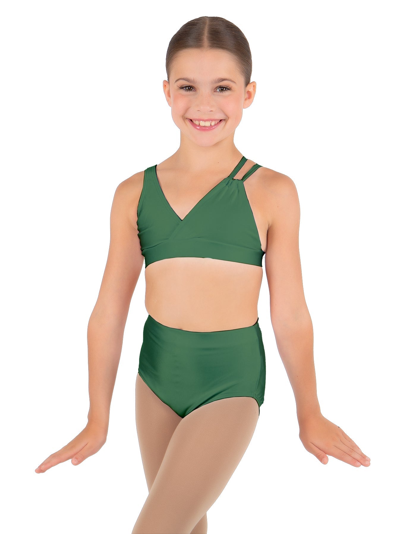 Solid Lycra Asymetric Bra