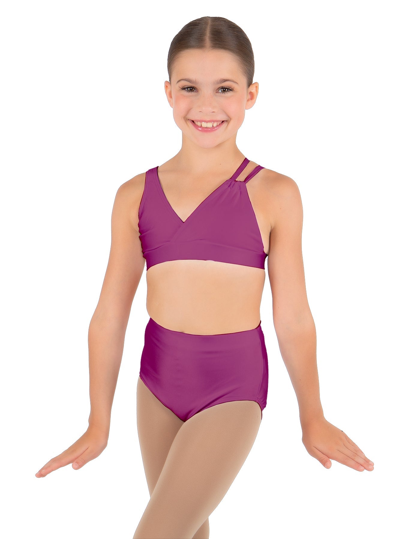 Solid Lycra Asymetric Bra