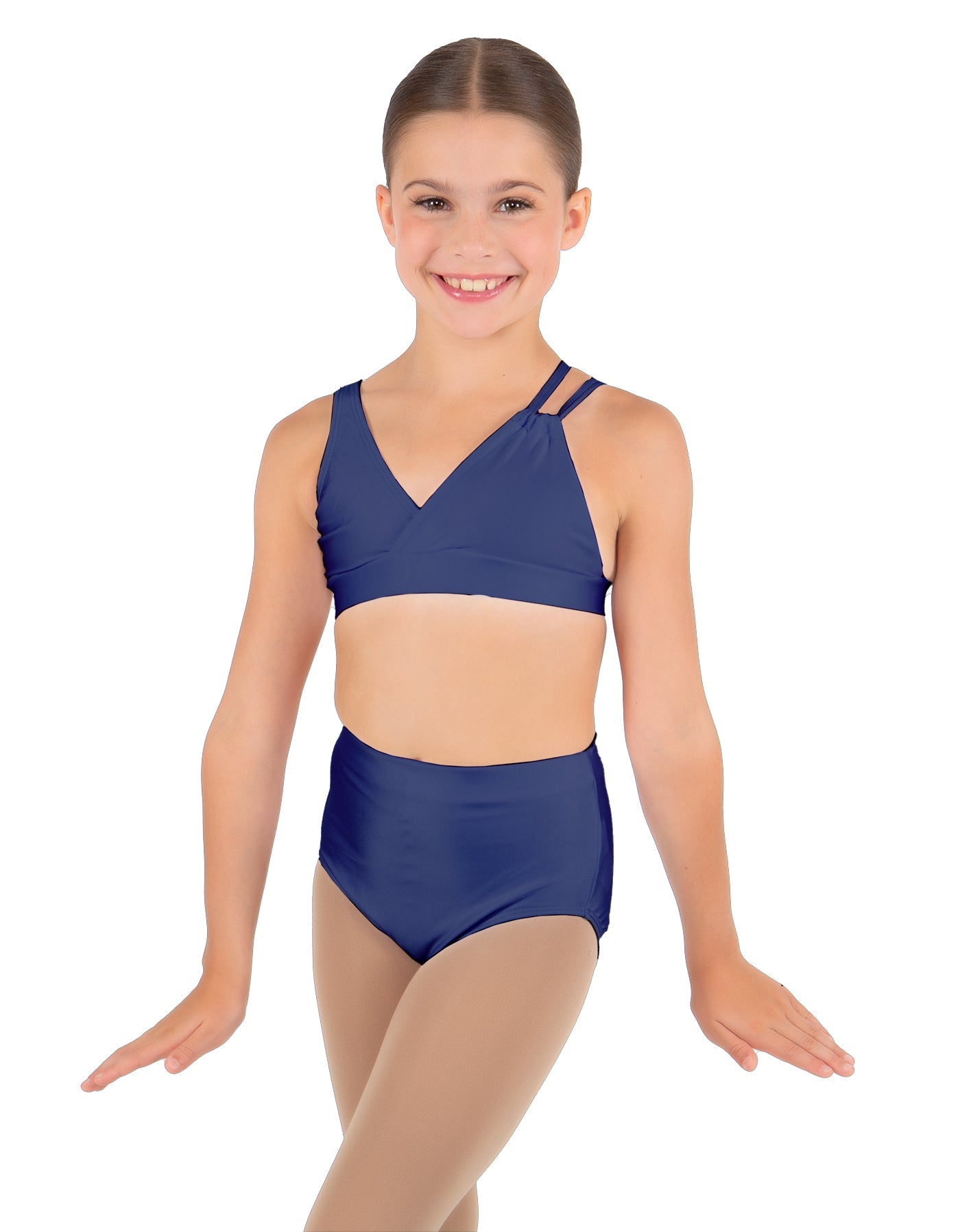 Solid Lycra Asymetric Bra