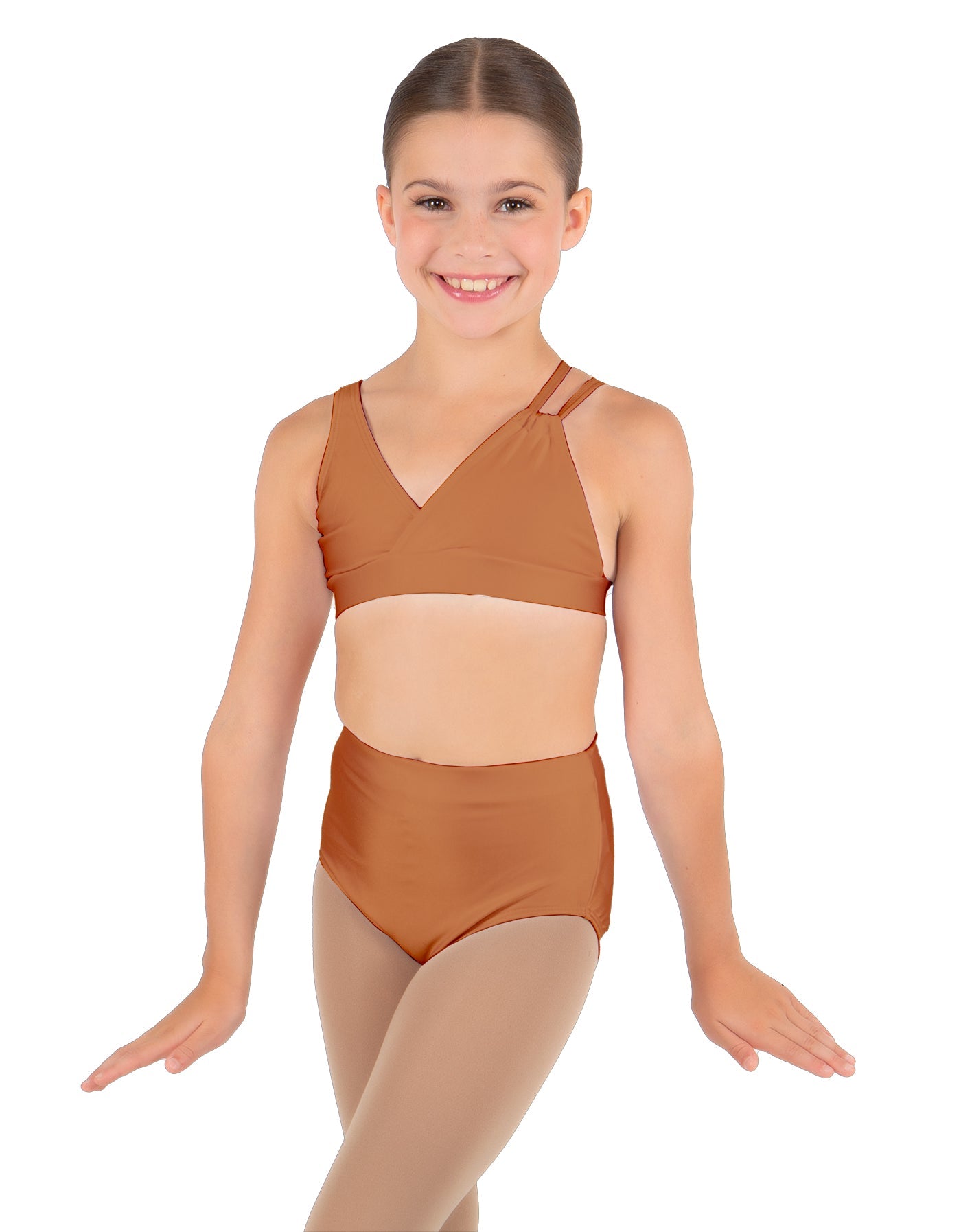 Solid Lycra Asymetric Bra