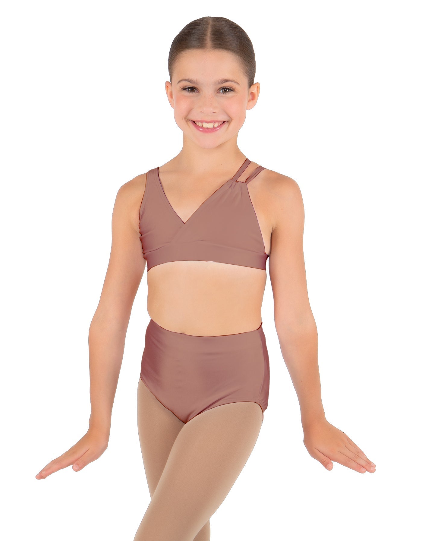 Solid Lycra Asymetric Bra
