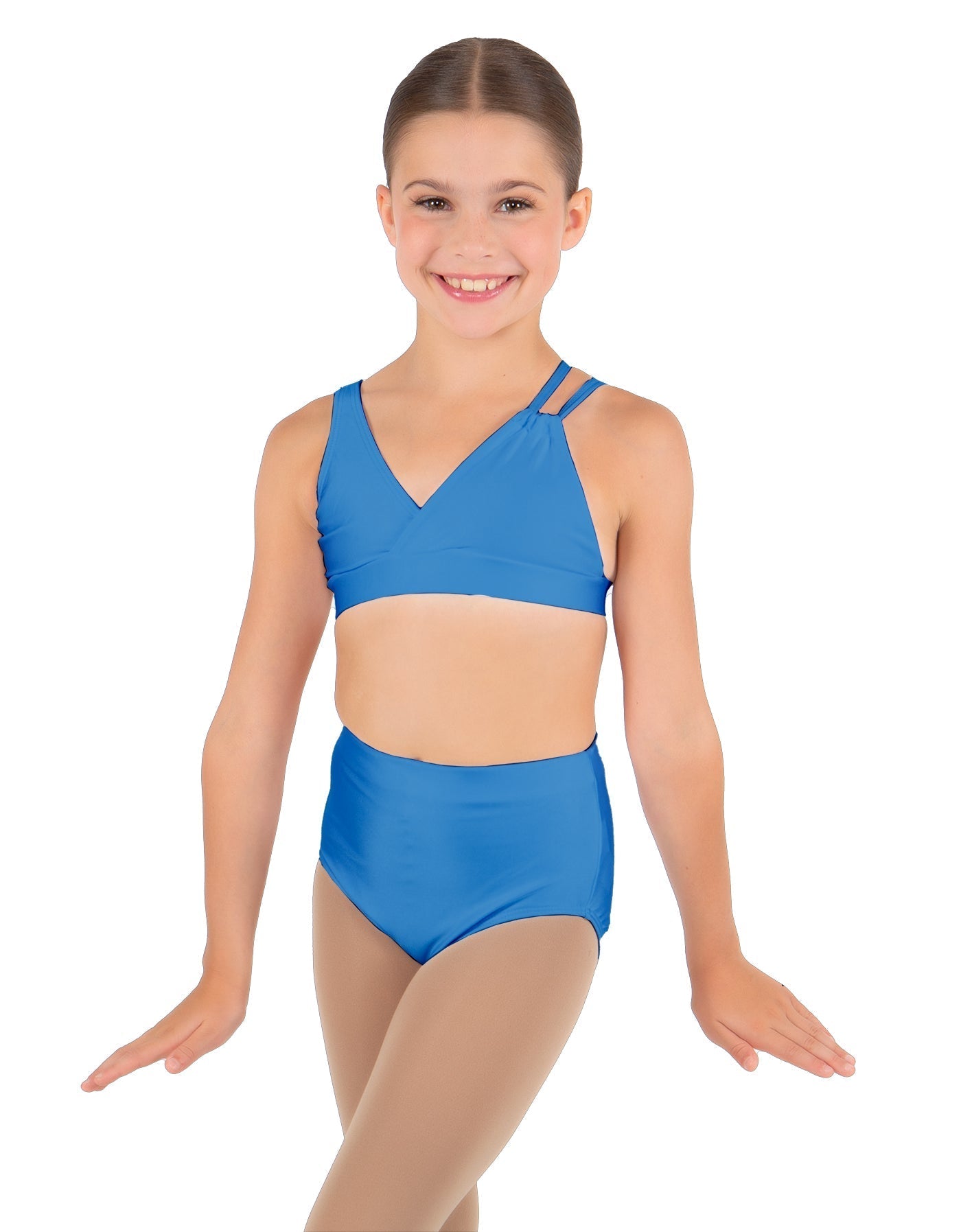 Solid Lycra Asymetric Bra