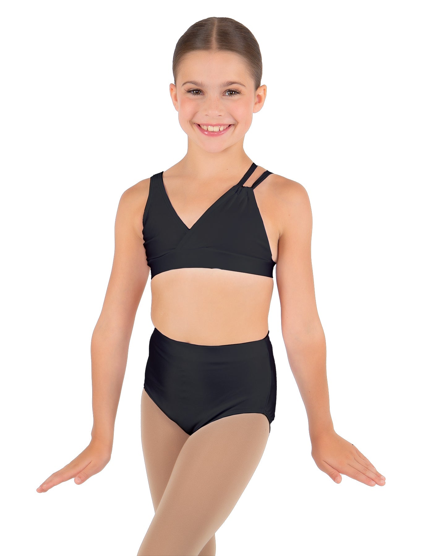 Solid Lycra Asymetric Bra