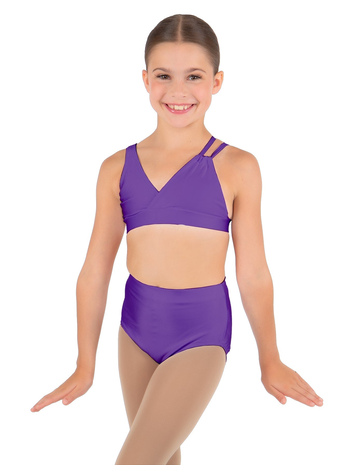 Solid Lycra Asymetric Bra