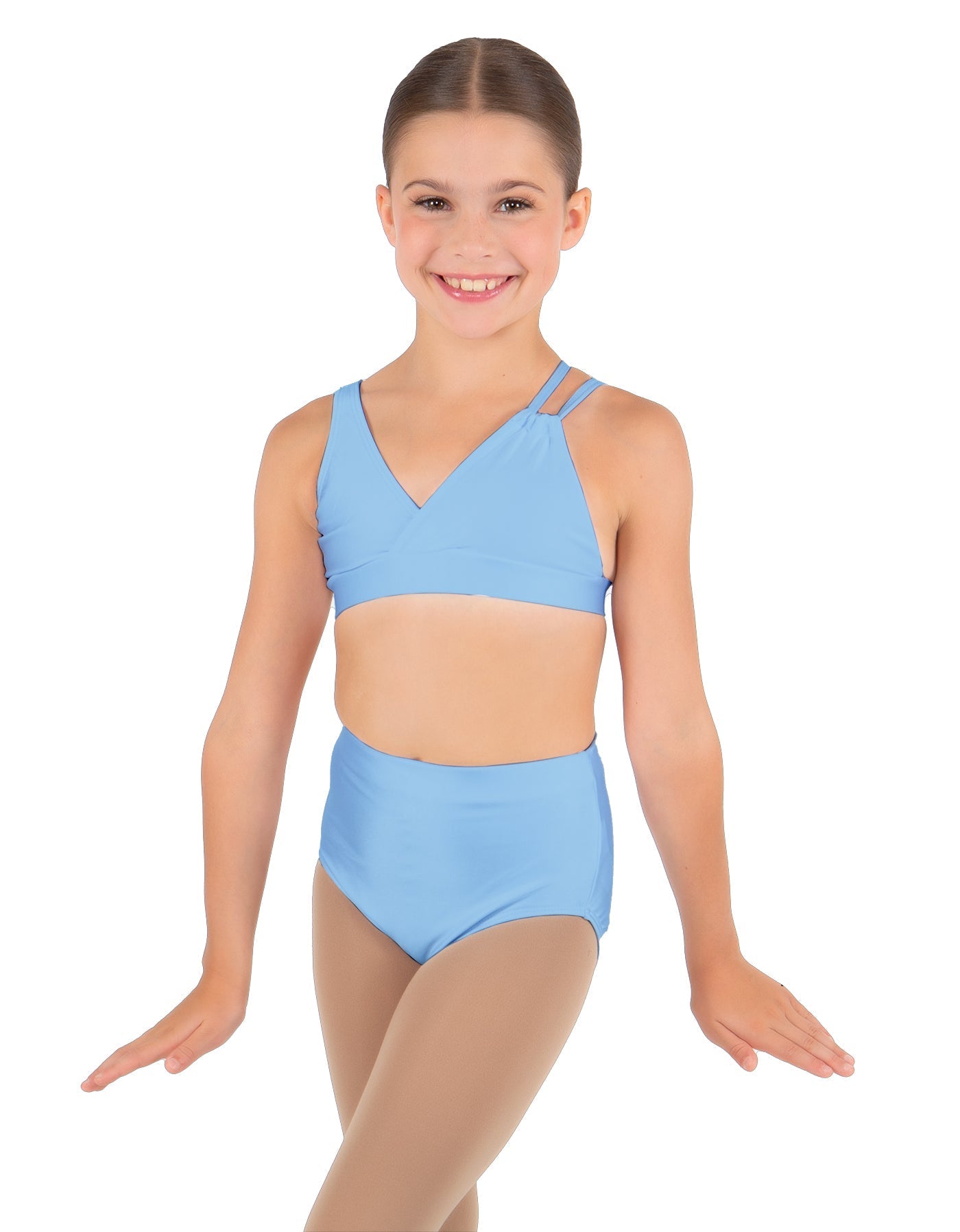 Solid Lycra Asymetric Bra