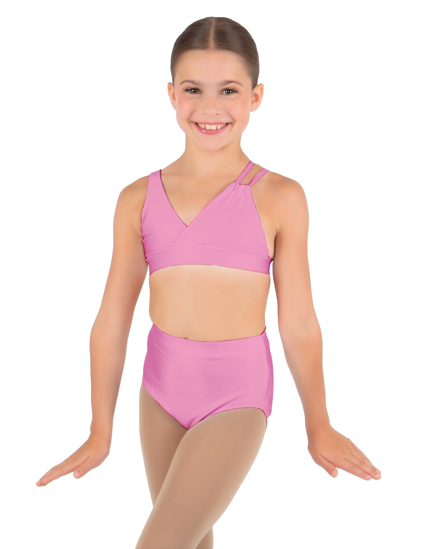 Solid Lycra Asymetric Bra