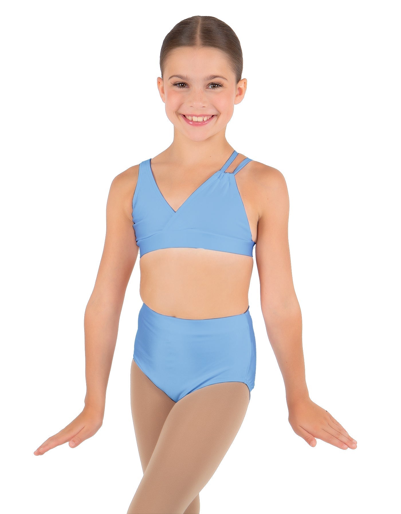 Solid Lycra Asymetric Bra
